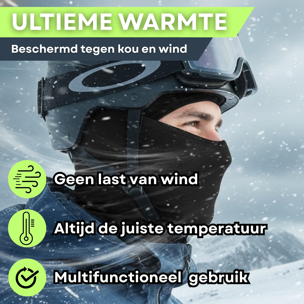 Balaclava Helm Muts Bivakmuts Zwart