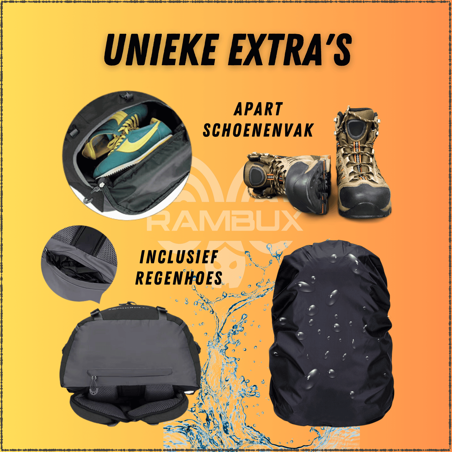 Backpack Adventure 60L Goud