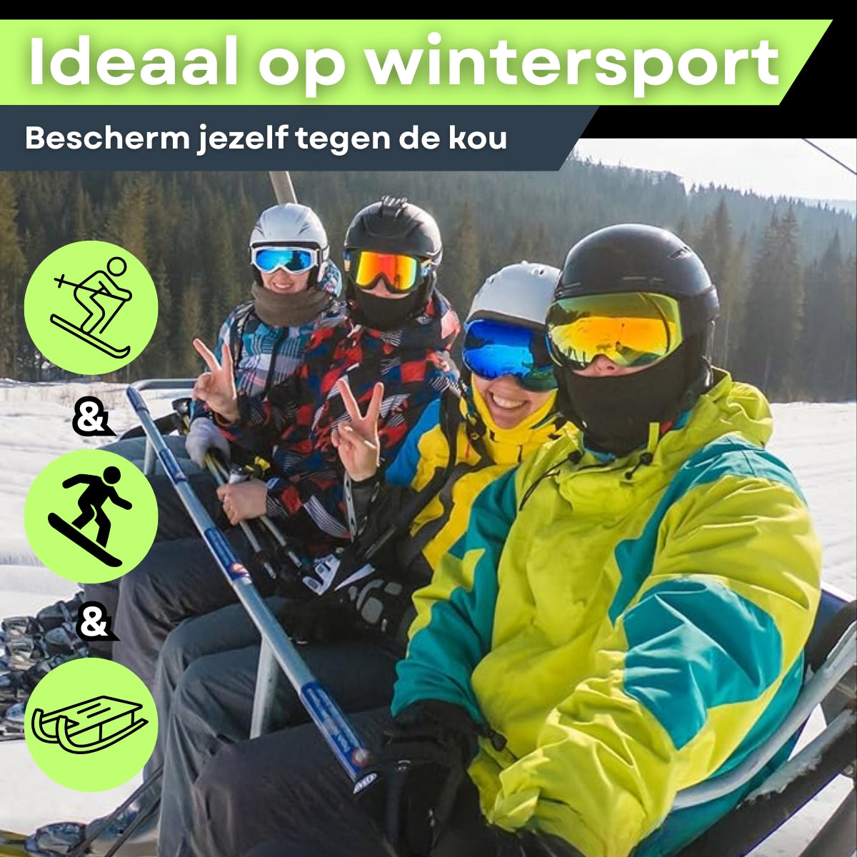 Balaclava Helm Muts Bivakmuts Zwart