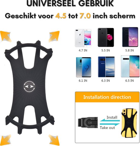 Telefoonhouder Fiets - 360 Graden Rotatie