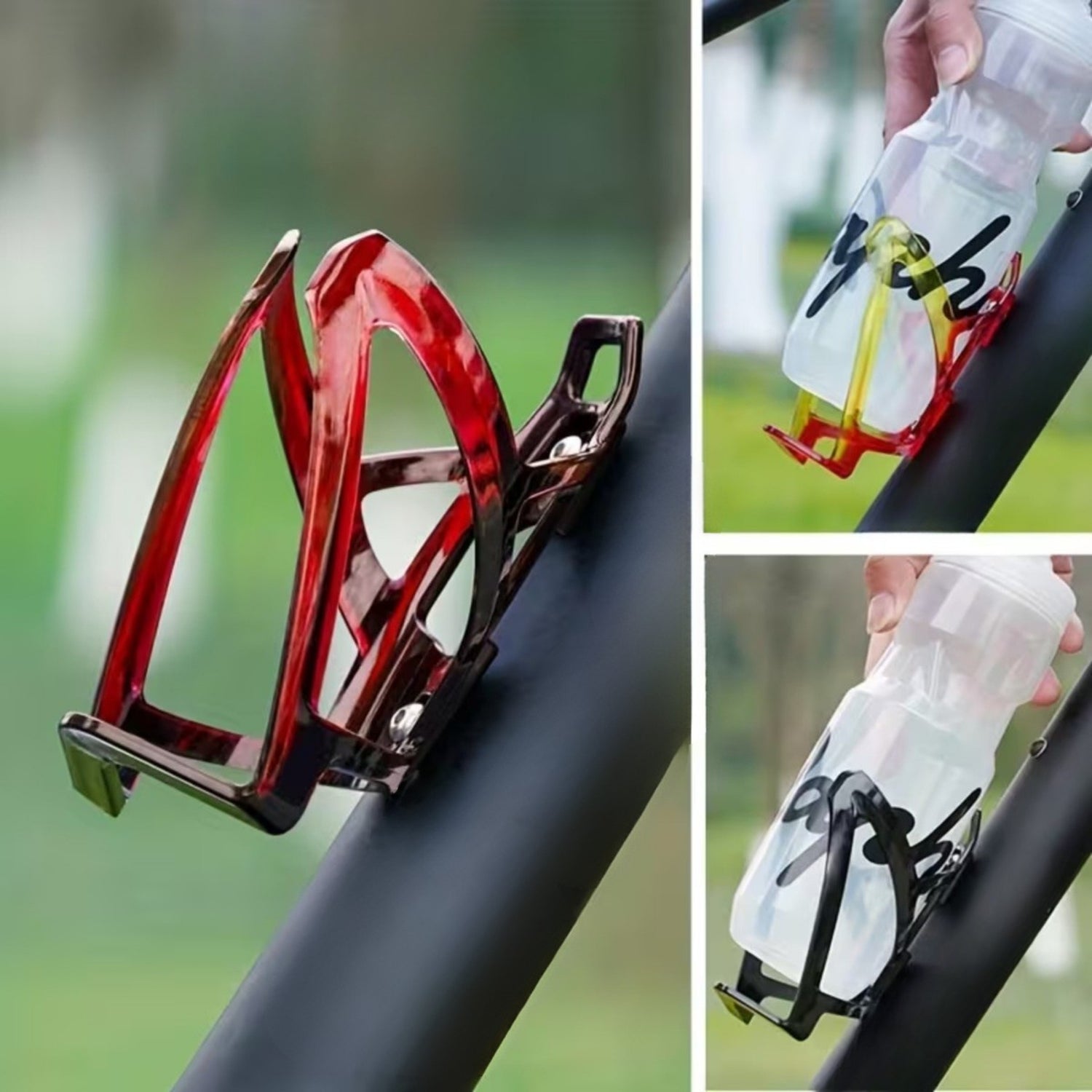 Bidonhouder Fiets - Geel-Rood - Lichtgewicht Houder voor Bidon