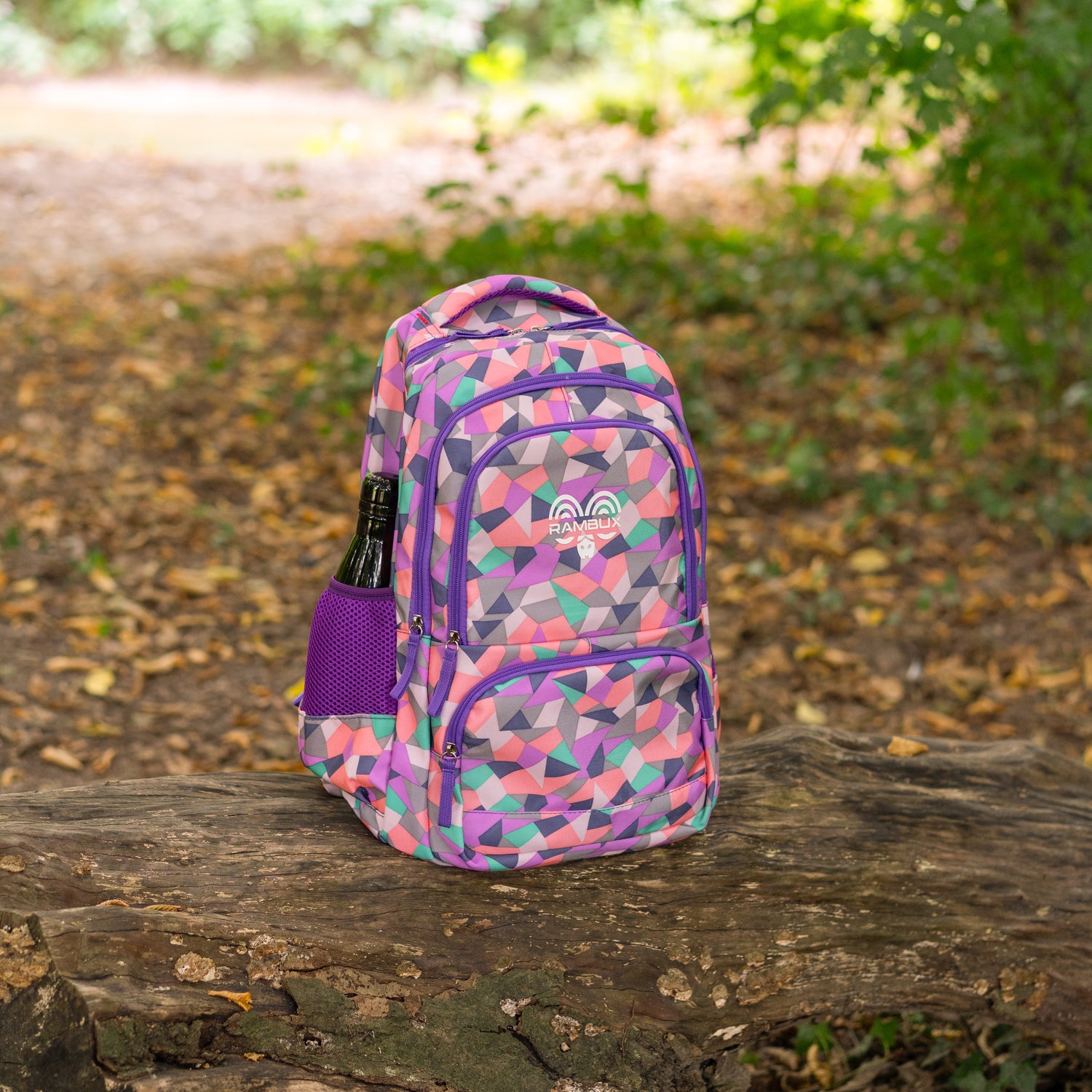 Schooltas Set - Paars Abstract - 3-delig RAMBUX