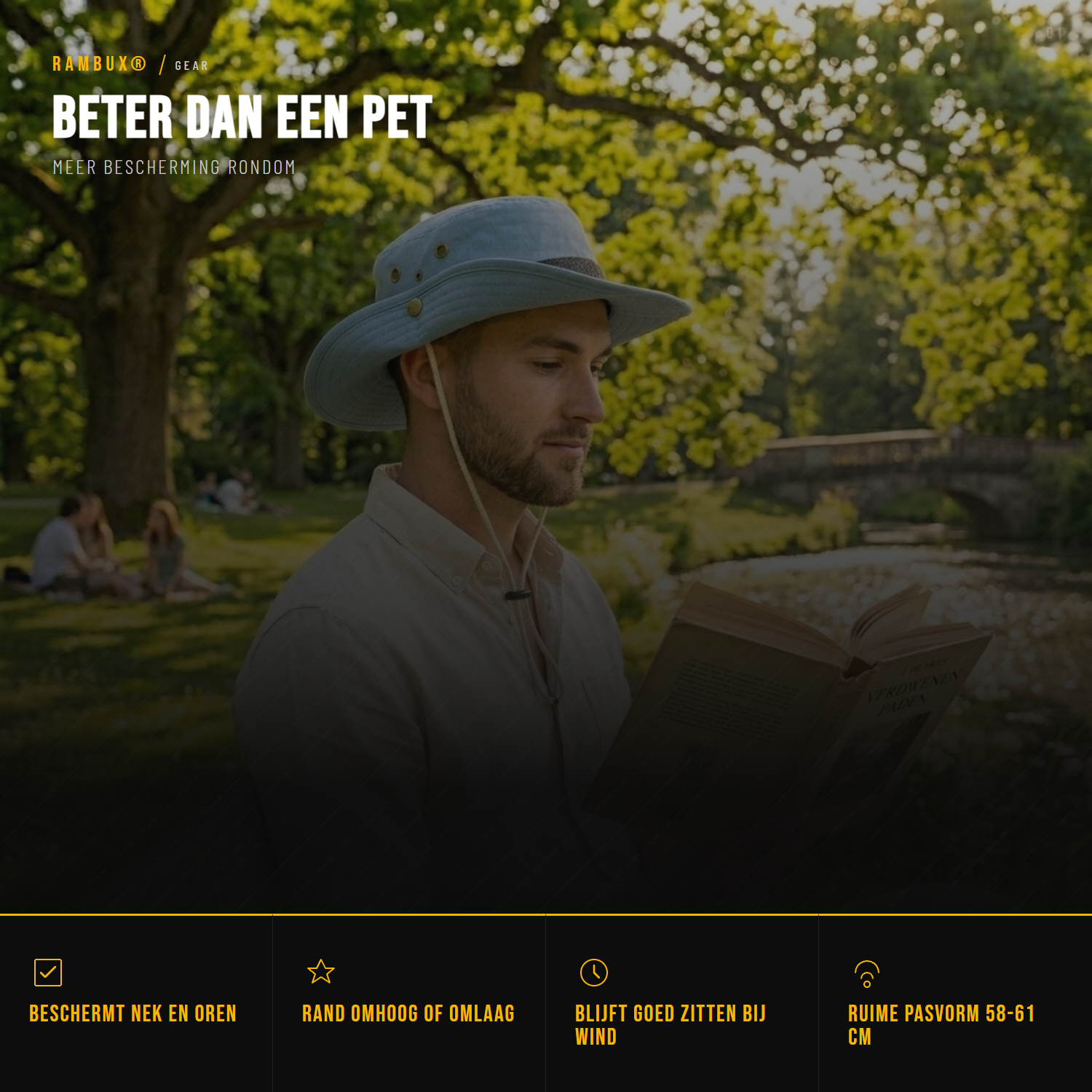 Bucket Hat Heren Grijs