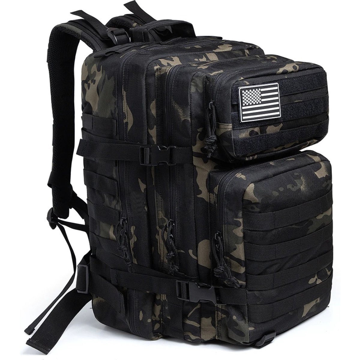 Rucksack 45L Camo Zwart