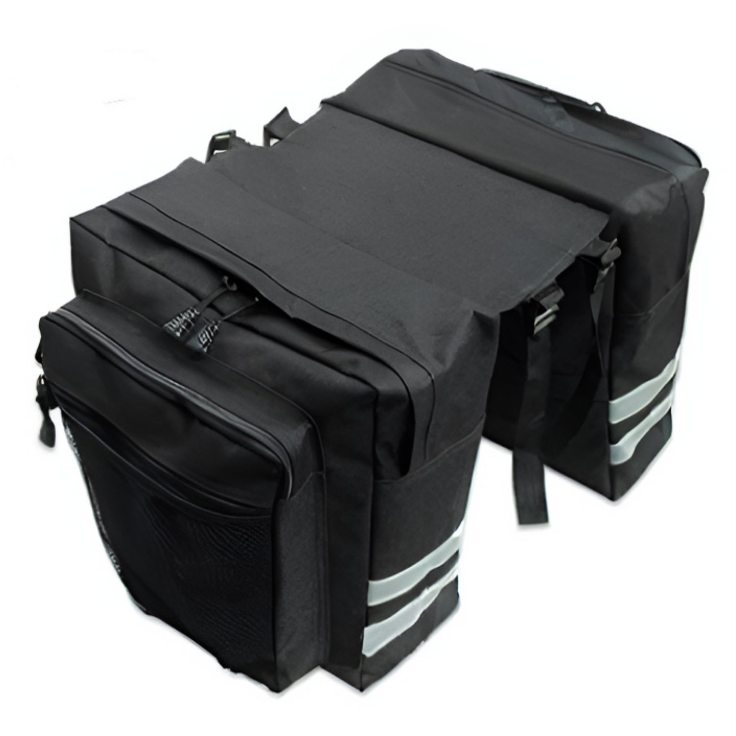 Dubbele Fietstassen - Zwart - Reflecterend - 15L per Fietstas