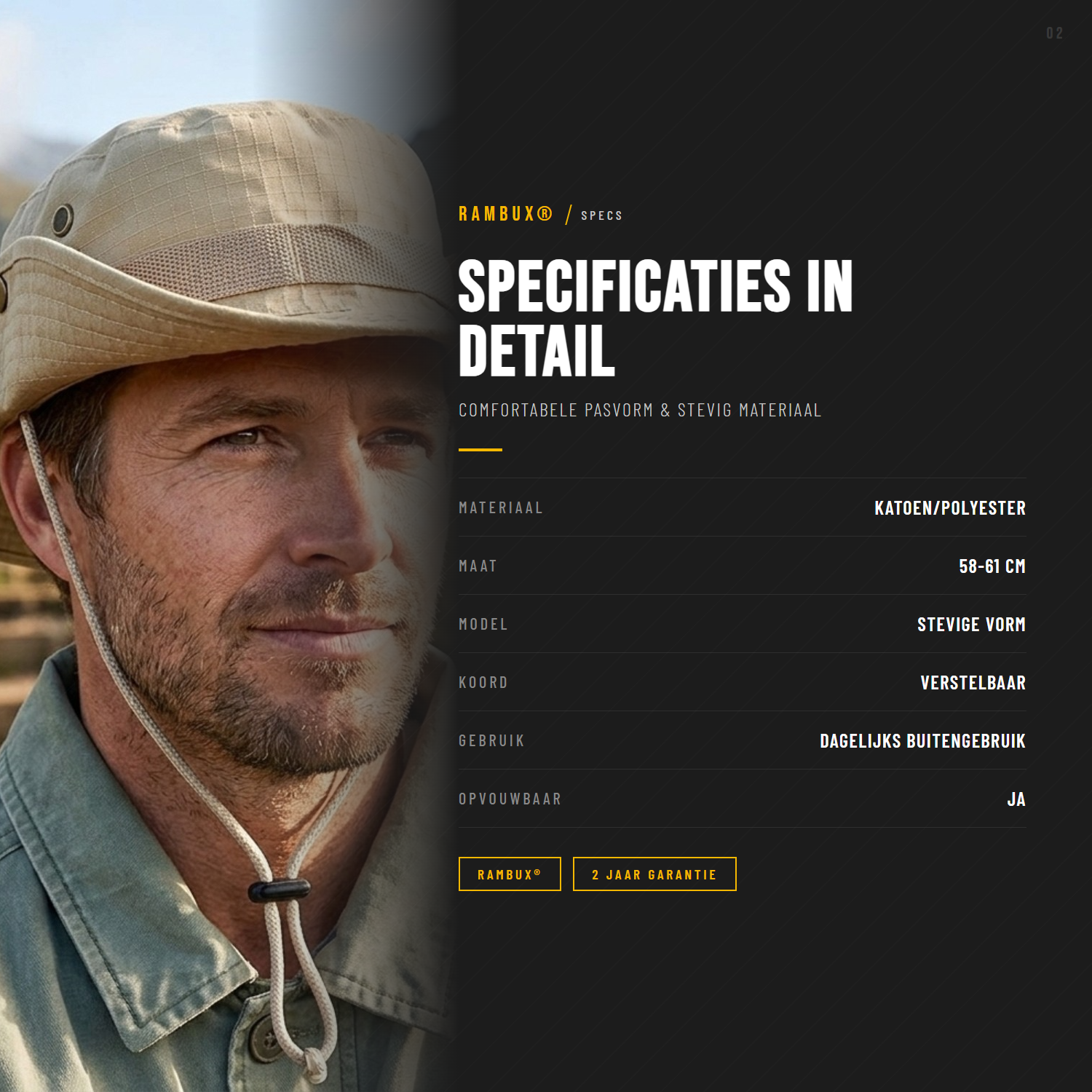 Bucket Hat Heren Grijs