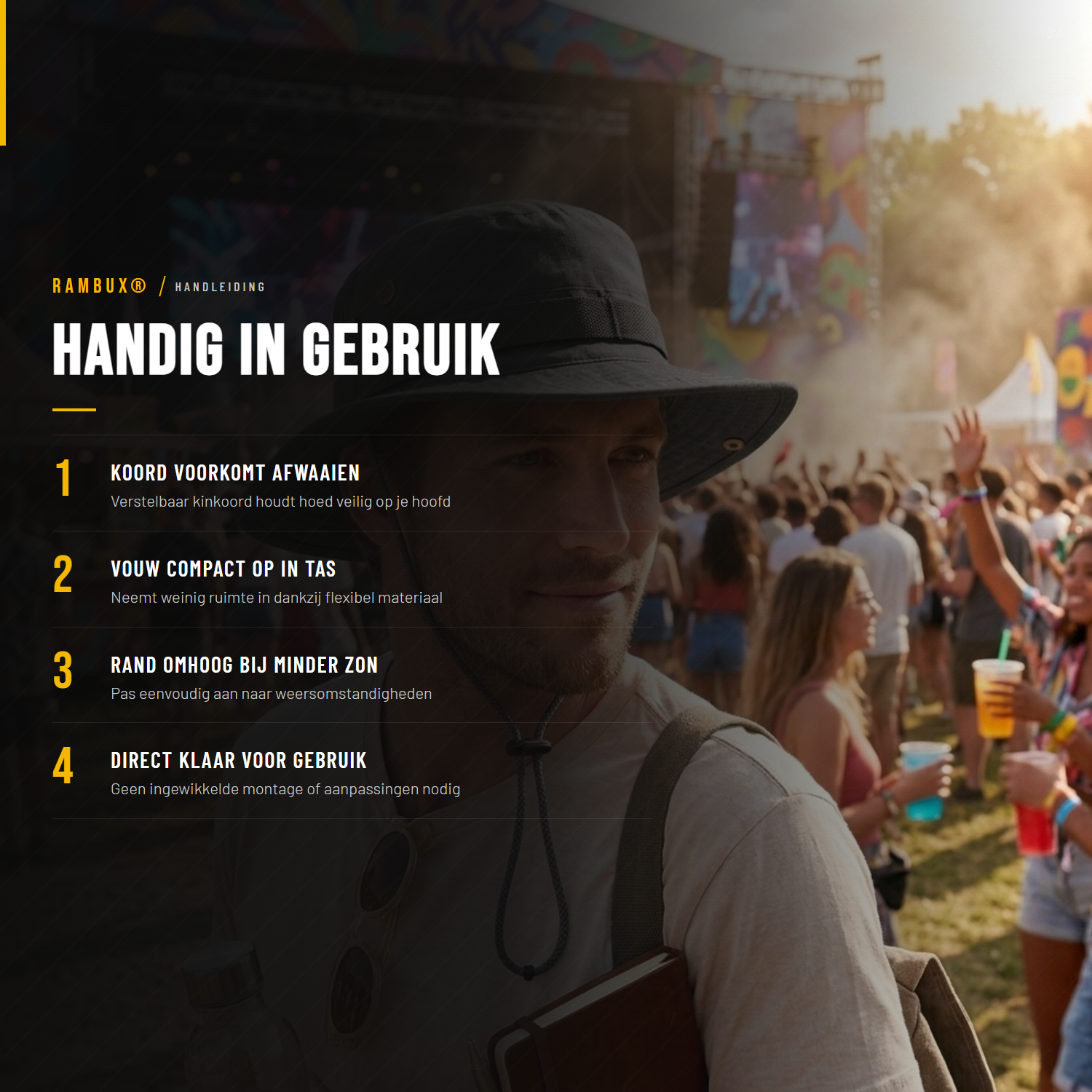 Bucket Hat Heren Grijs